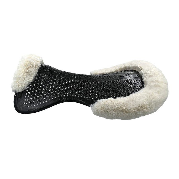 Horsena Regular Jumping Gel Pad with Rolled Edge Real Sheepskin image 1